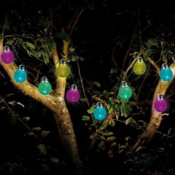 10 Crackle Globe String Solar Light