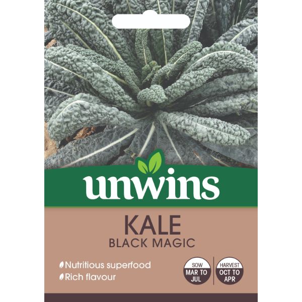 Unwins Seed Packet Kale Black Magic