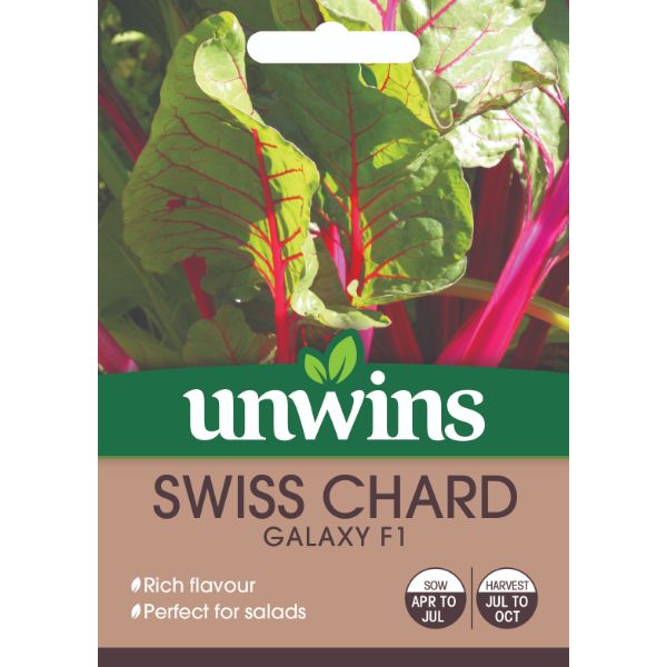 Unwins Seed Packet Swiss Chard Galaxy F1