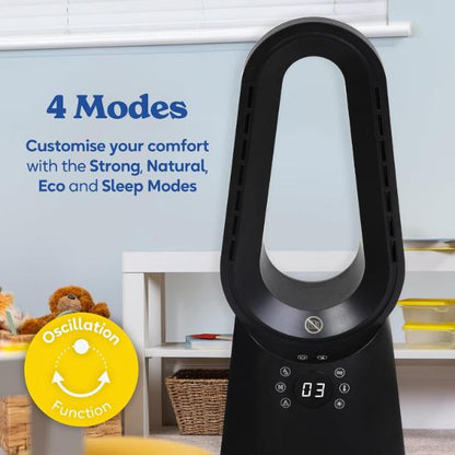 Russell Hobbs Black Bladeless Cool &amp; Heat Fan