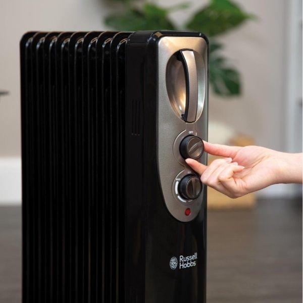 Russell Hobbs BLACK 2kw Oil Filled Radiator
