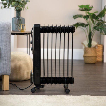 Russell Hobbs BLACK 2kw Oil Filled Radiator