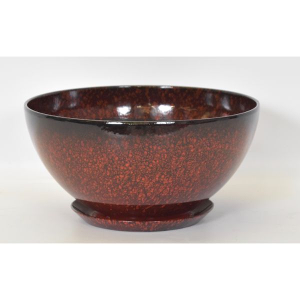 Plastic Garden Bowl Planter With Attached Saucer  D25H13