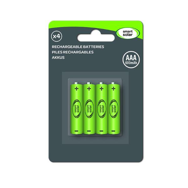 Smart Solar AAA 600mAh 4 Pack