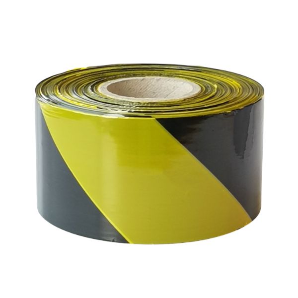 Barrier Warning Tape Black/Yellow 500M