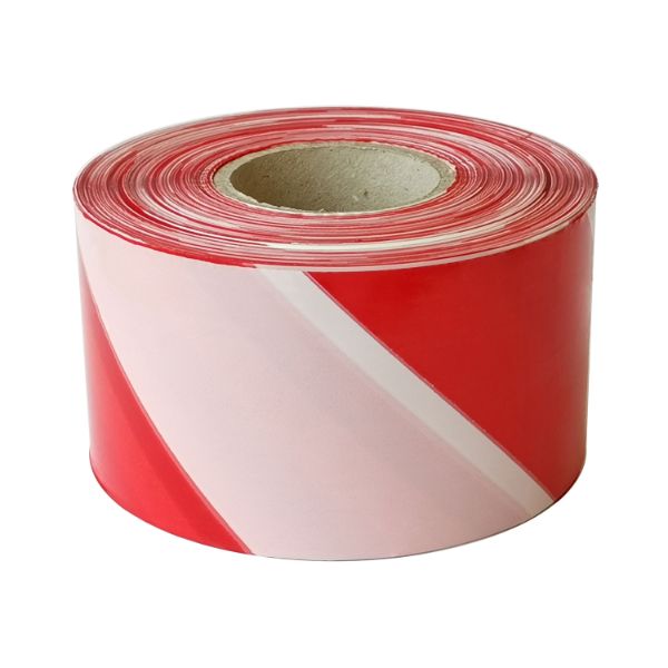 Barrier Warning Tape Red/White 500M