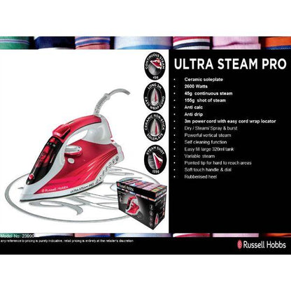 Russell Hobbs 2600w Iron Ultra Steam PRO