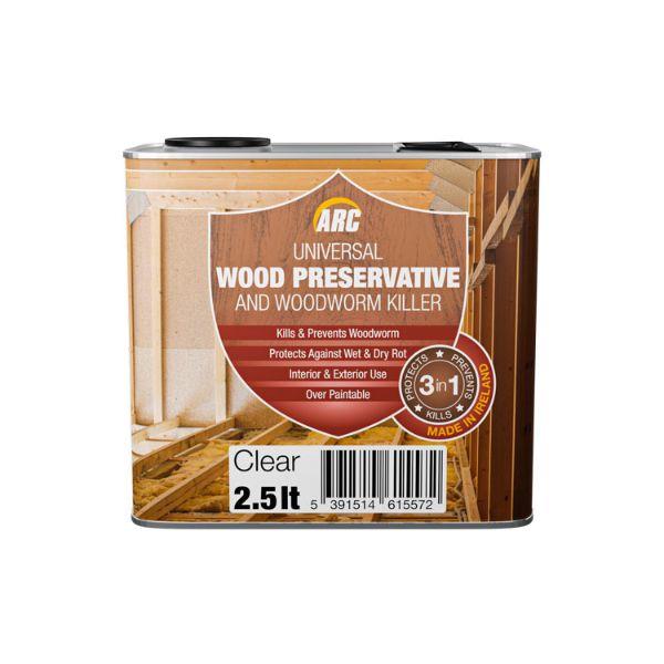 Arc Wood Preservative &amp; Woodworm Killer Clear 2.5L