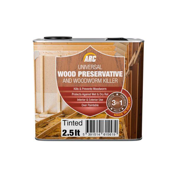 Arc Wood Preservative &amp; Woodworm Killer Tinted 2.5L