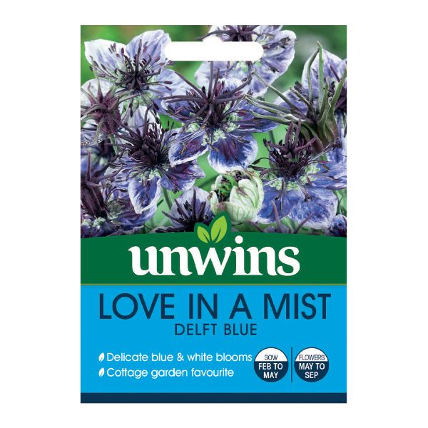 Unwins Seed Packet Love In A Mist Delft Blue