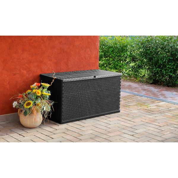 Toomax Multibox Rattan Outdoor Storage Box 420L (H63.5xL119.5xD56cm ...