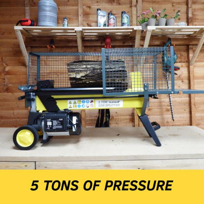 Platinum PLS5H 5 Ton Hydraulic Electric Log Splitter With Wheels 2000W