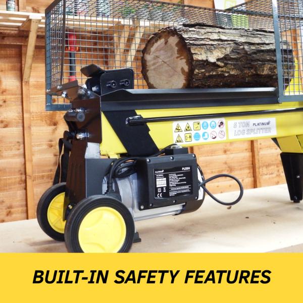 Platinum PLS5H 5 Ton Hydraulic Electric Log Splitter With Wheels 2000W