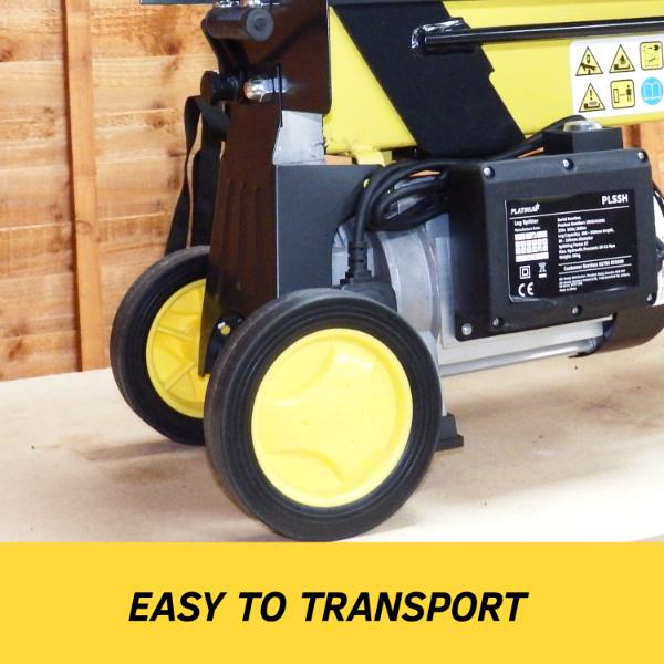 Platinum PLS5H 5 Ton Hydraulic Electric Log Splitter With Wheels 2000W