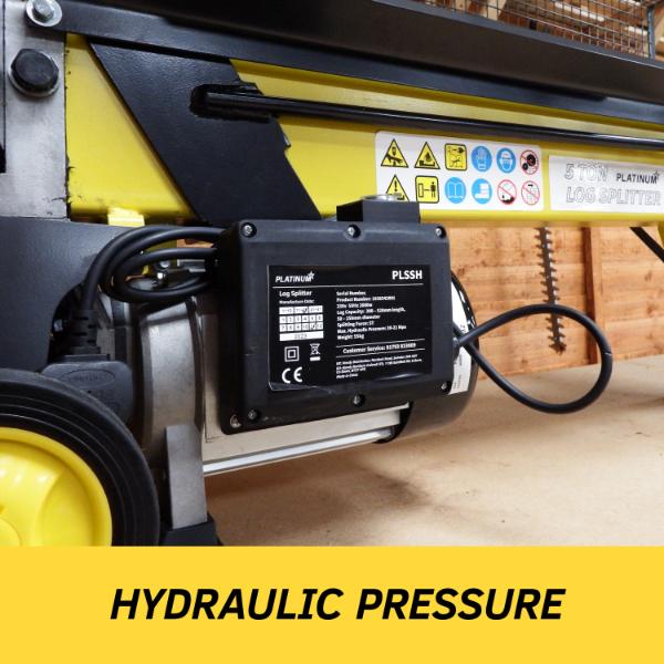 Platinum PLS5H 5 Ton Hydraulic Electric Log Splitter With Wheels 2000W
