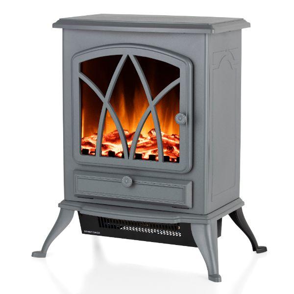 Warmlite Electric Fireplace Heater Grey