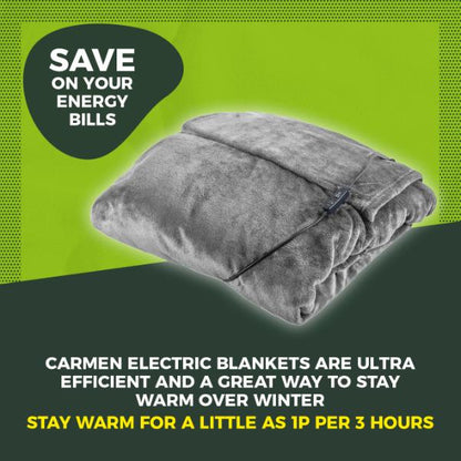Carmen Wearable Heated Throw 183 x 155cm Grey