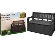 Garden Bench with Cushion Storage 130X60X85CM