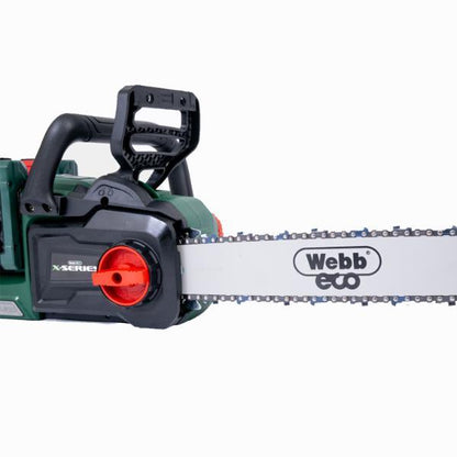 Webb X Series 40V (2 X 20V) 40CM (16") Brushless Chainsaw with 2 X 4Ah Batteries &amp; Charger
