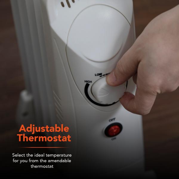 Warmlite 650W Oil Filled Radiator White