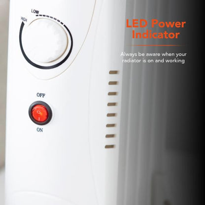 Warmlite 650W Oil Filled Radiator White