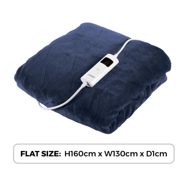 Carmen Heated Throw 160 x 130cm Blue