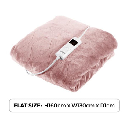 Carmen Heated Throw 160 x 130cm Pink