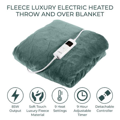 Carmen Heated Throw 160 x 130cm Sage Green