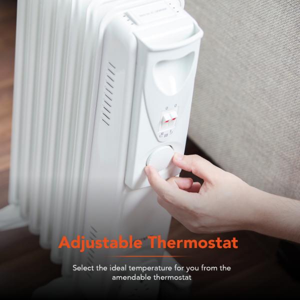 Warmlite 1500W Oil Filled Radiator White