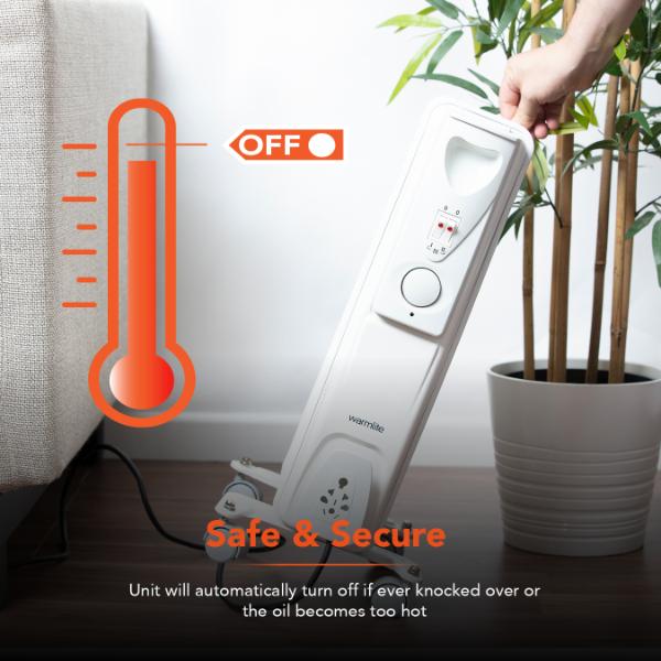 Warmlite 1500W Oil Filled Radiator White