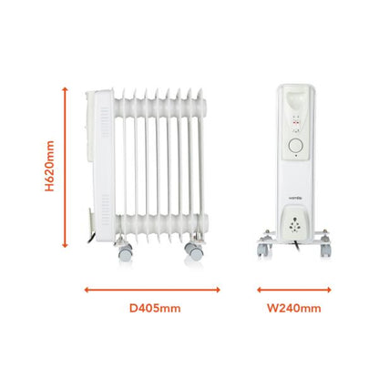 Warmlite 2000W Oil Filled Radiator White