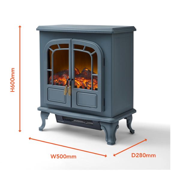 Warmlite Wingham 2KW Stove Fire Grey