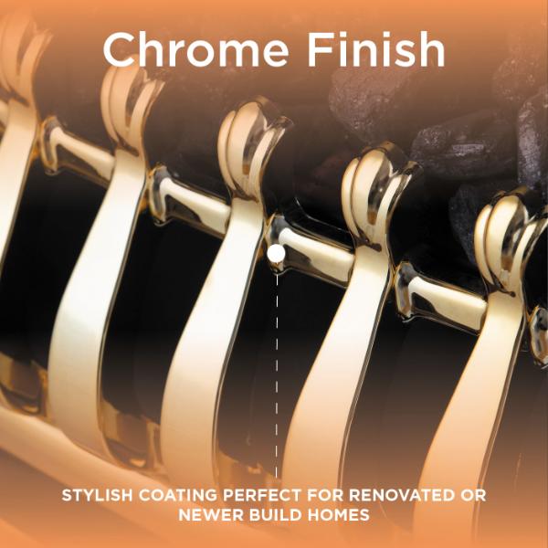 Warmlite Whitby 2KW Electric Fire Inset Brass