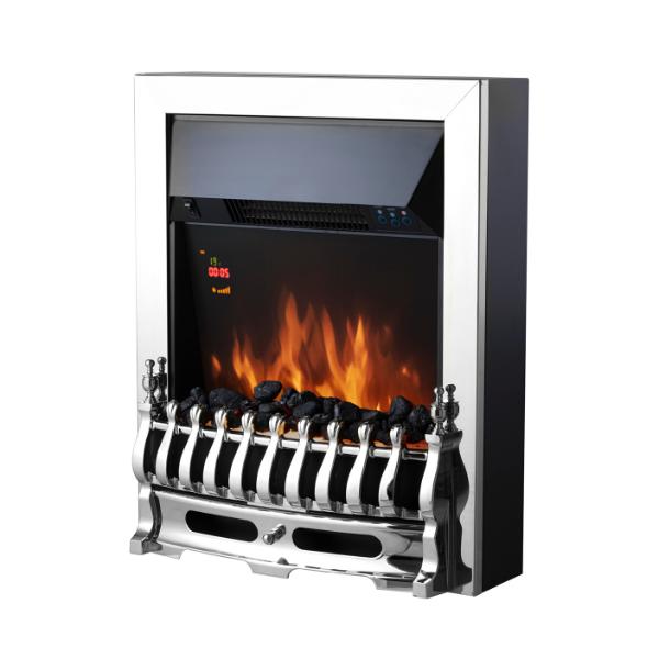 Warmlite Whitby 2KW Electric Fire Inset Chrome