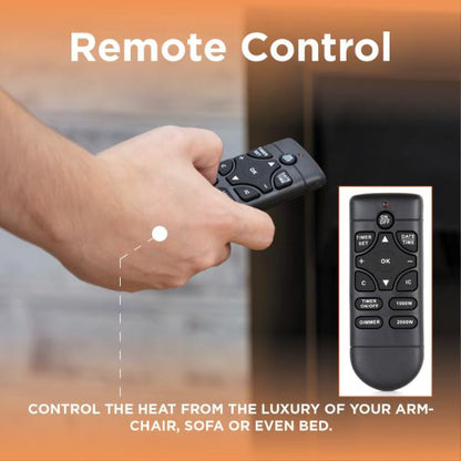 Warmlite Whitby 2KW Electric Fire Inset Chrome