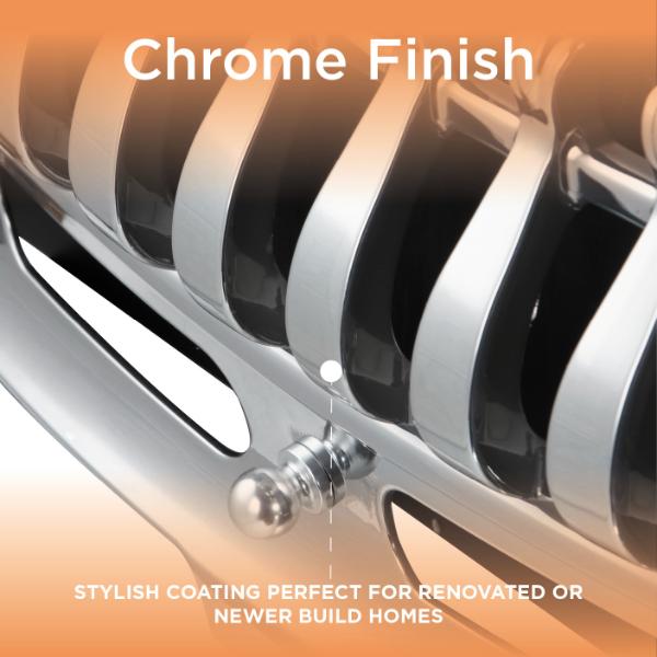 Warmlite Whitby 2KW Electric Fire Inset Chrome