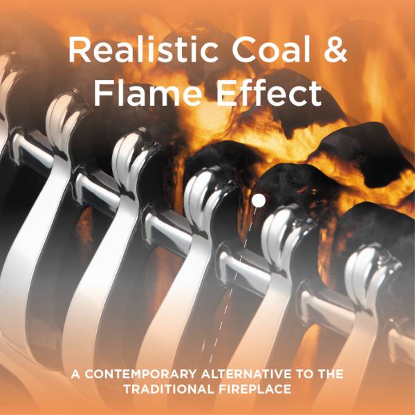 Warmlite Whitby 2KW Electric Fire Inset Chrome