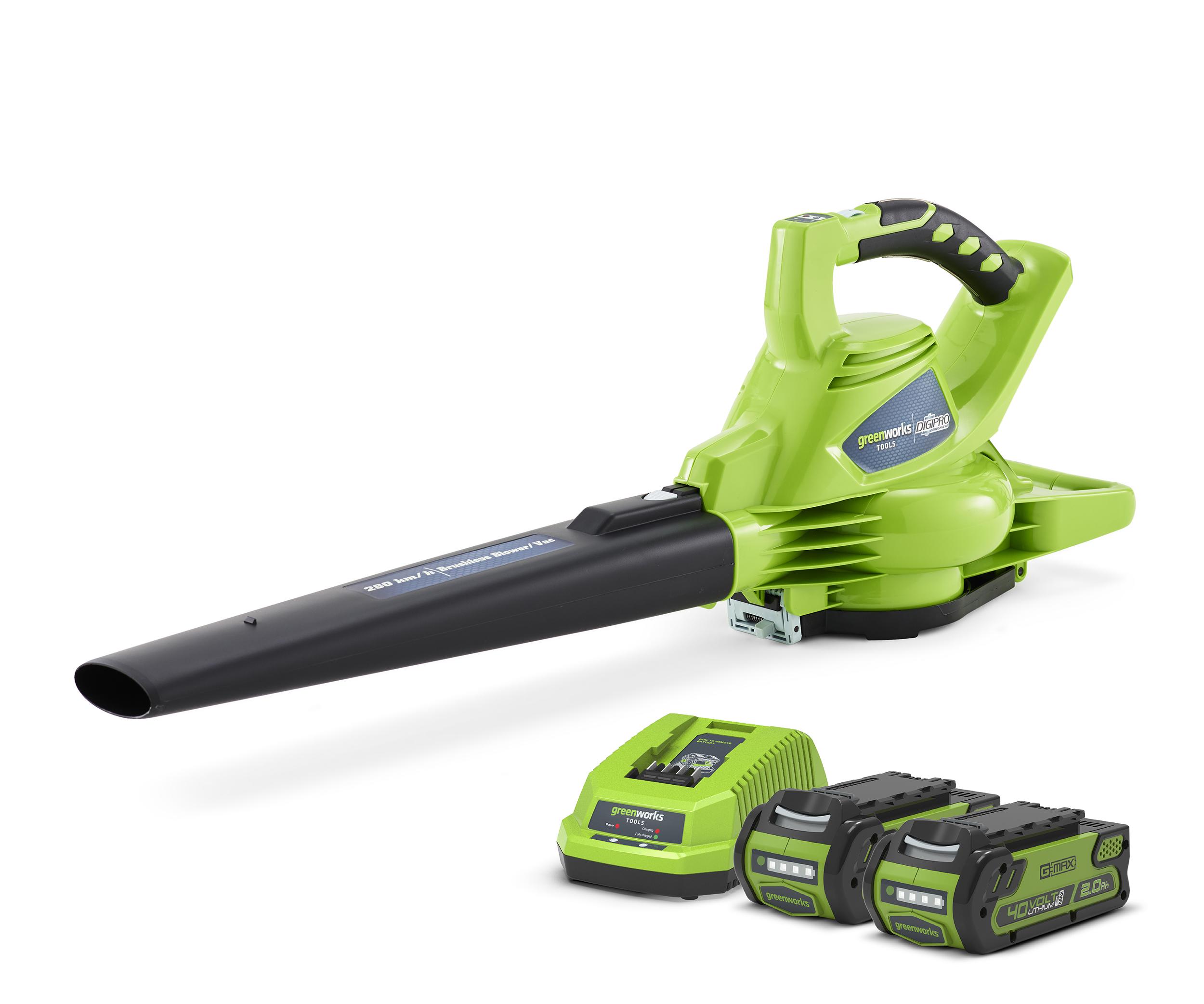Greenworks 40v Digi Pro Blow Vac 2 X 2ah B&amp;C