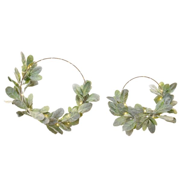 Christmas Micro LED Ring Battery Operated Indoor Frosted 35cm