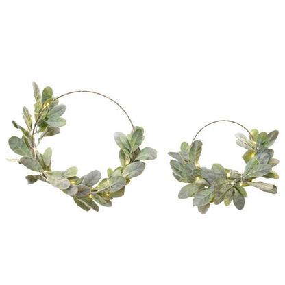 Christmas Micro LED Ring Battery Operated Indoor Frosted 35cm