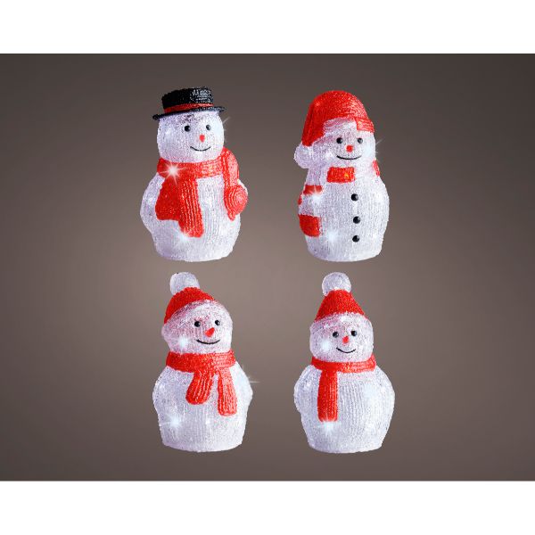 Christmas LED Snowman Battery Operated Indoor 25cm - 4 designs