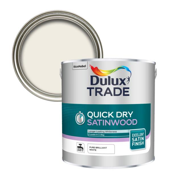 Dulux Trade Quick Dry Satinwood White 2.5L