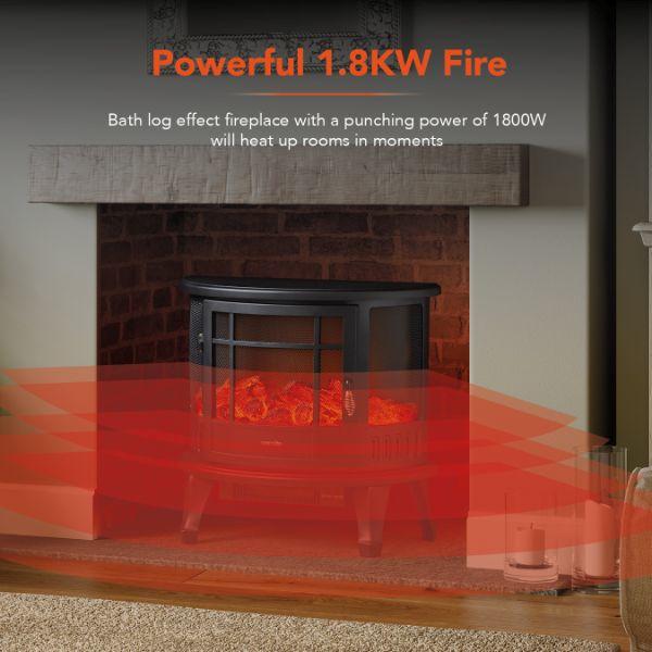 Warmlite 1.8Kw Bath Log Stove Fire