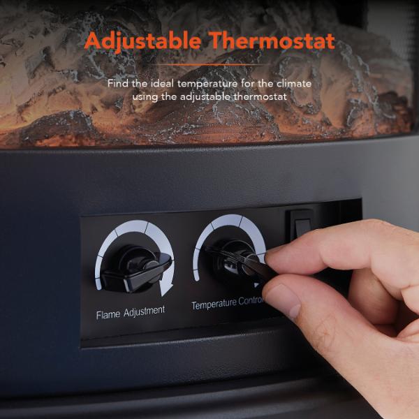 Warmlite Bath 1.8KW Stove Fire Black