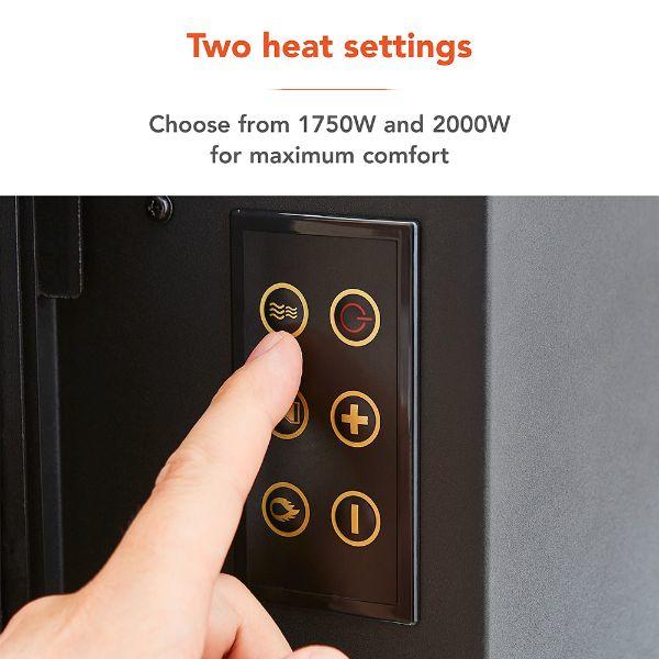 Warmlite 22" Curved Glass Fireplace