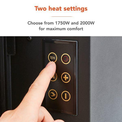 Warmlite 22" Curved Glass Fireplace