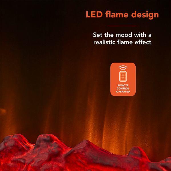 Warmlite 22" Curved Glass Fireplace