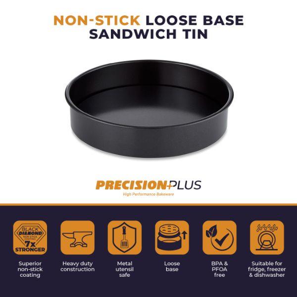 Loose Base Sandwich Pan Non-Stick Round 20cm/8in