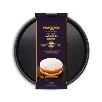 Loose Base Sandwich Pan Non-Stick Round 20cm/8in