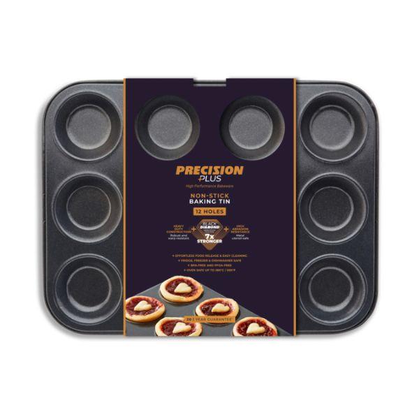 Non-Stick 12 Hole Shallow Baking Pan 32x24cm